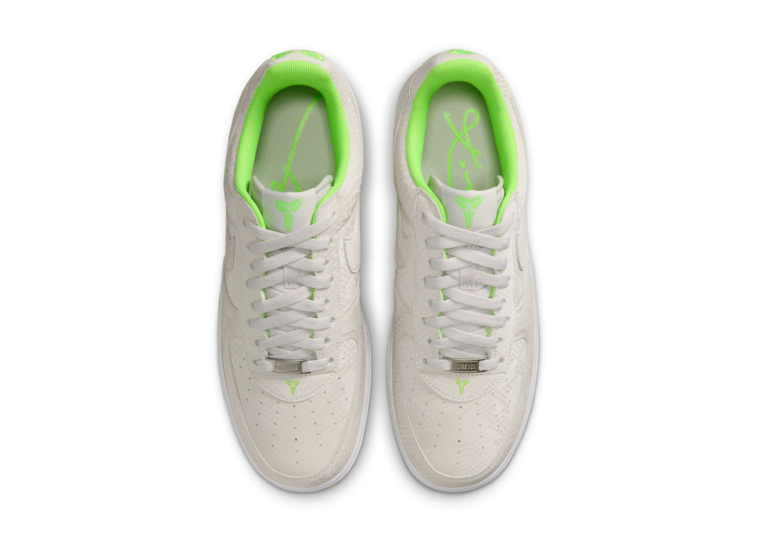 Nike Kobe Air Force 1 Low in Vast Grey / Electric Green — view 4