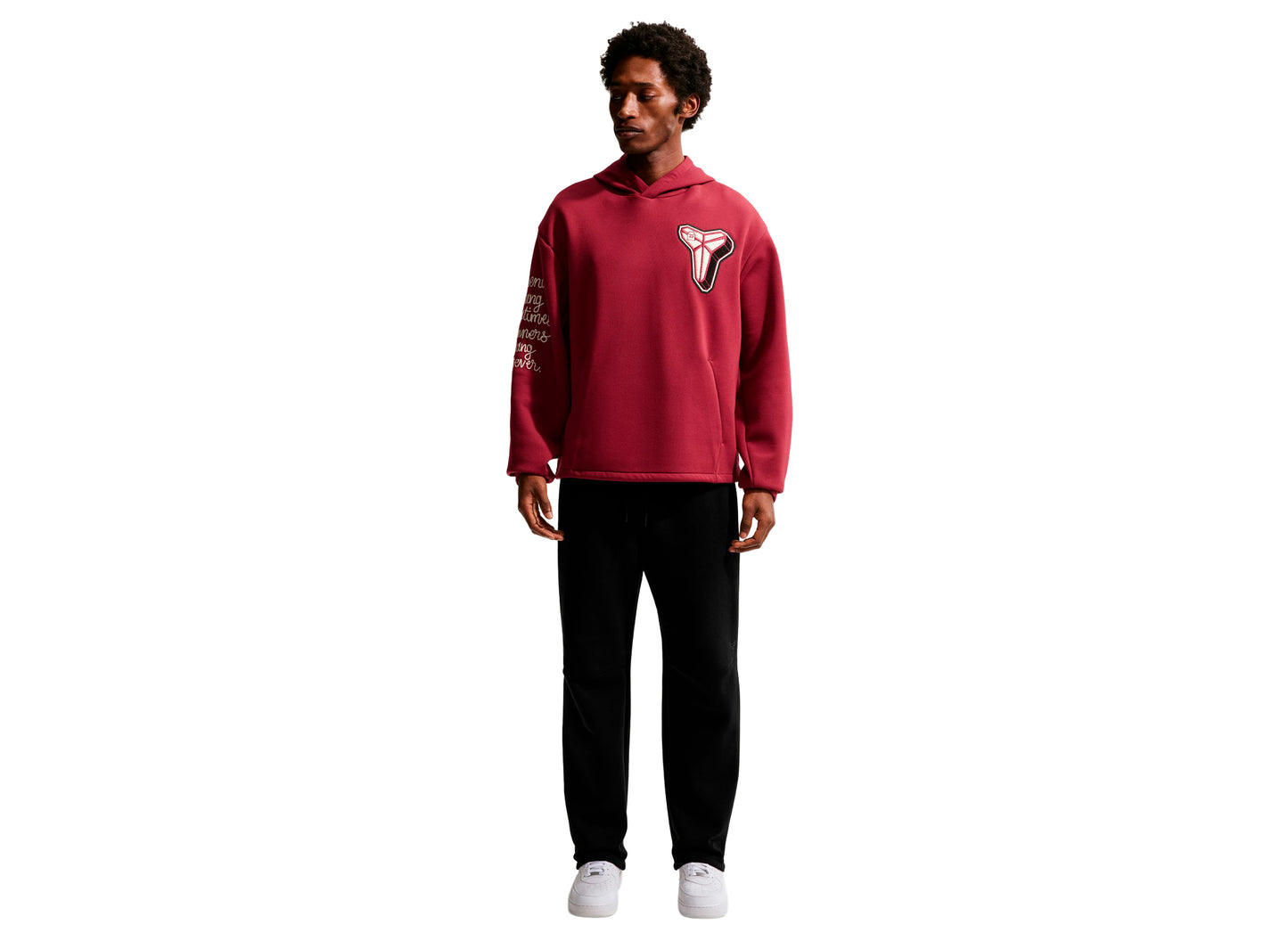 Nike Kobe Dri-FIT Fleece Pullover Basketball Hoodie in Team Red