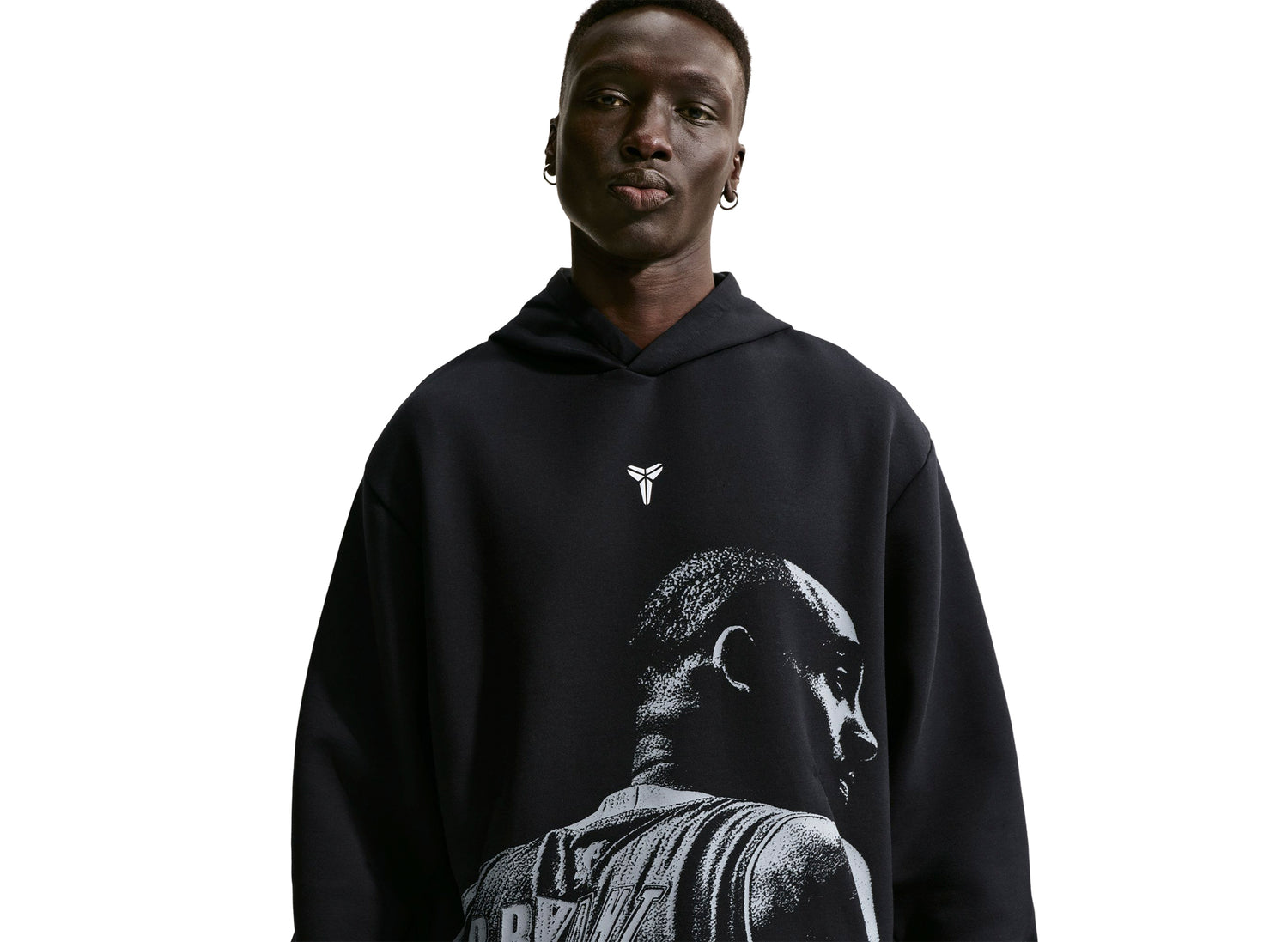 Nike Kobe Dri-FIT Fleece Pullover Hoodie in Black / White — view 3