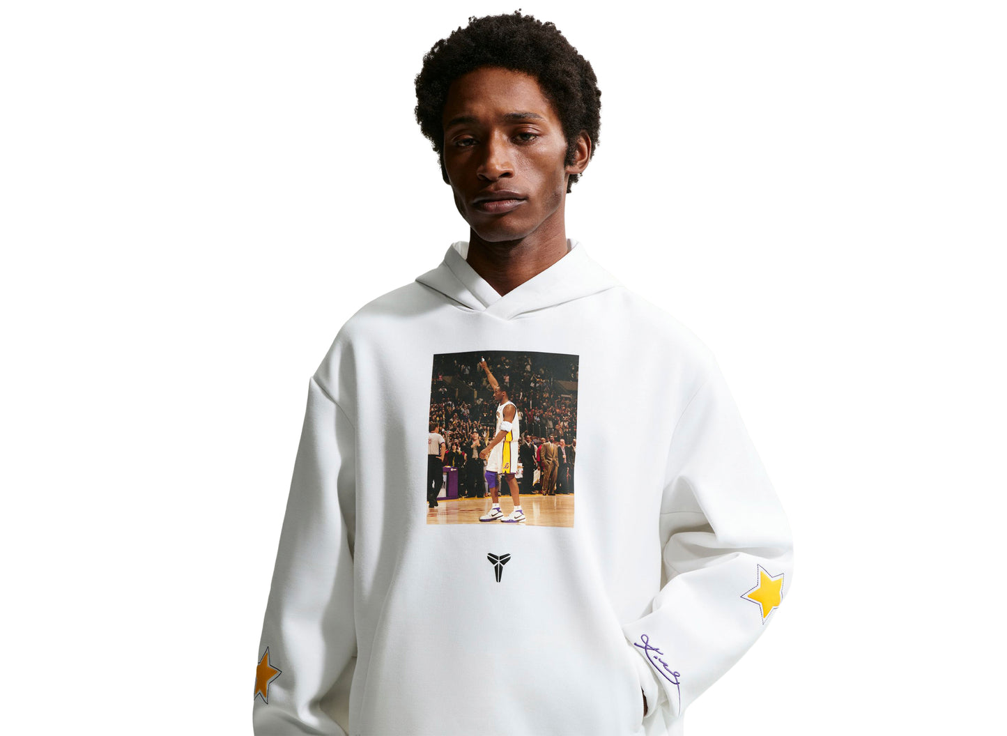 Nike Kobe Dri-FIT Fleece Pullover Hoodie in White — view 3