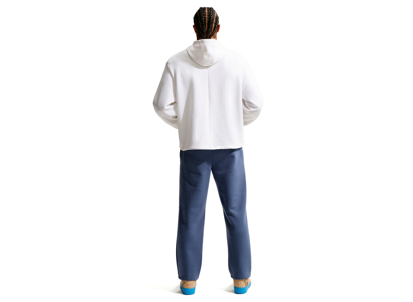 Nike Kobe Dri-FIT Fleece Pullover Hoodie in White / Black — view 2