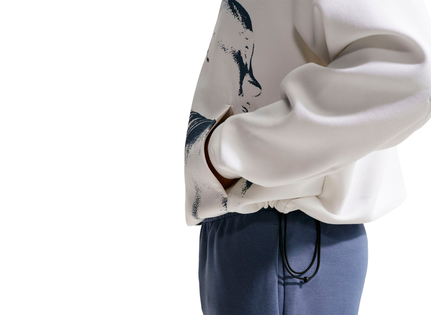 Nike Kobe Dri-FIT Fleece Pullover Hoodie in White / Black — view 7