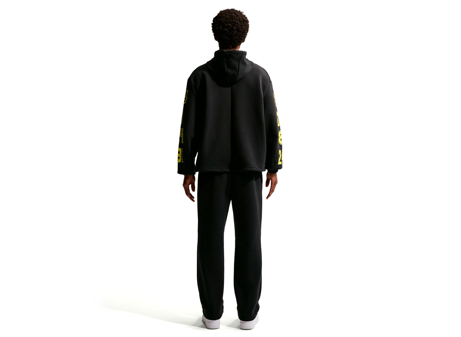 Nike Kobe Fleece Pullover Hoodie in Black / Sonic Yellow — view 2
