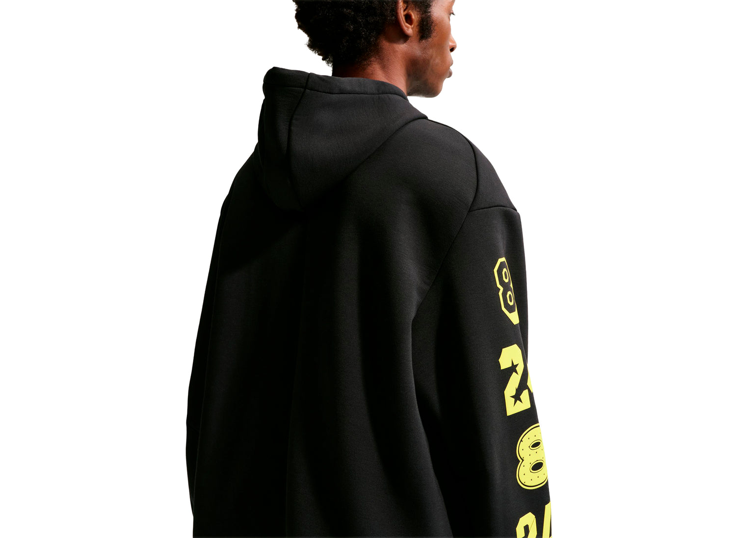 Nike Kobe Fleece Pullover Hoodie in Black / Sonic Yellow — view 4