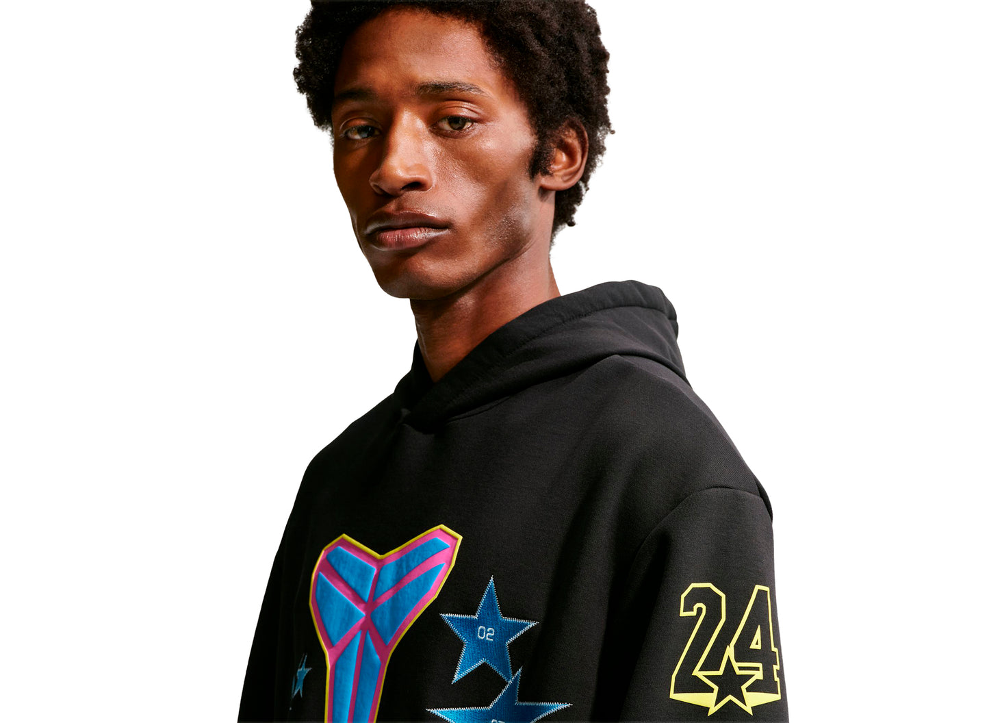 Nike Kobe Fleece Pullover Hoodie in Black / Sonic Yellow — view 5