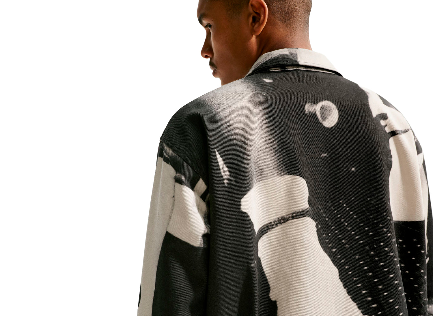 Nike Life Field Sport Jacket in Black / White — view 4