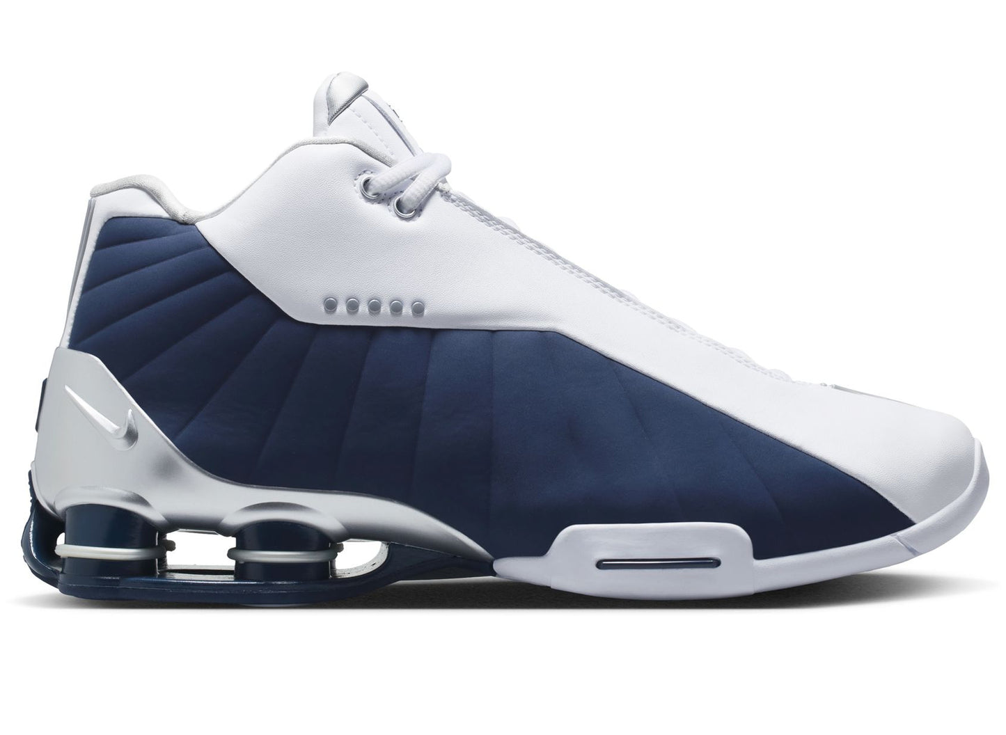 Nike Shox BB4 in Weiß / Mitternachtsblau