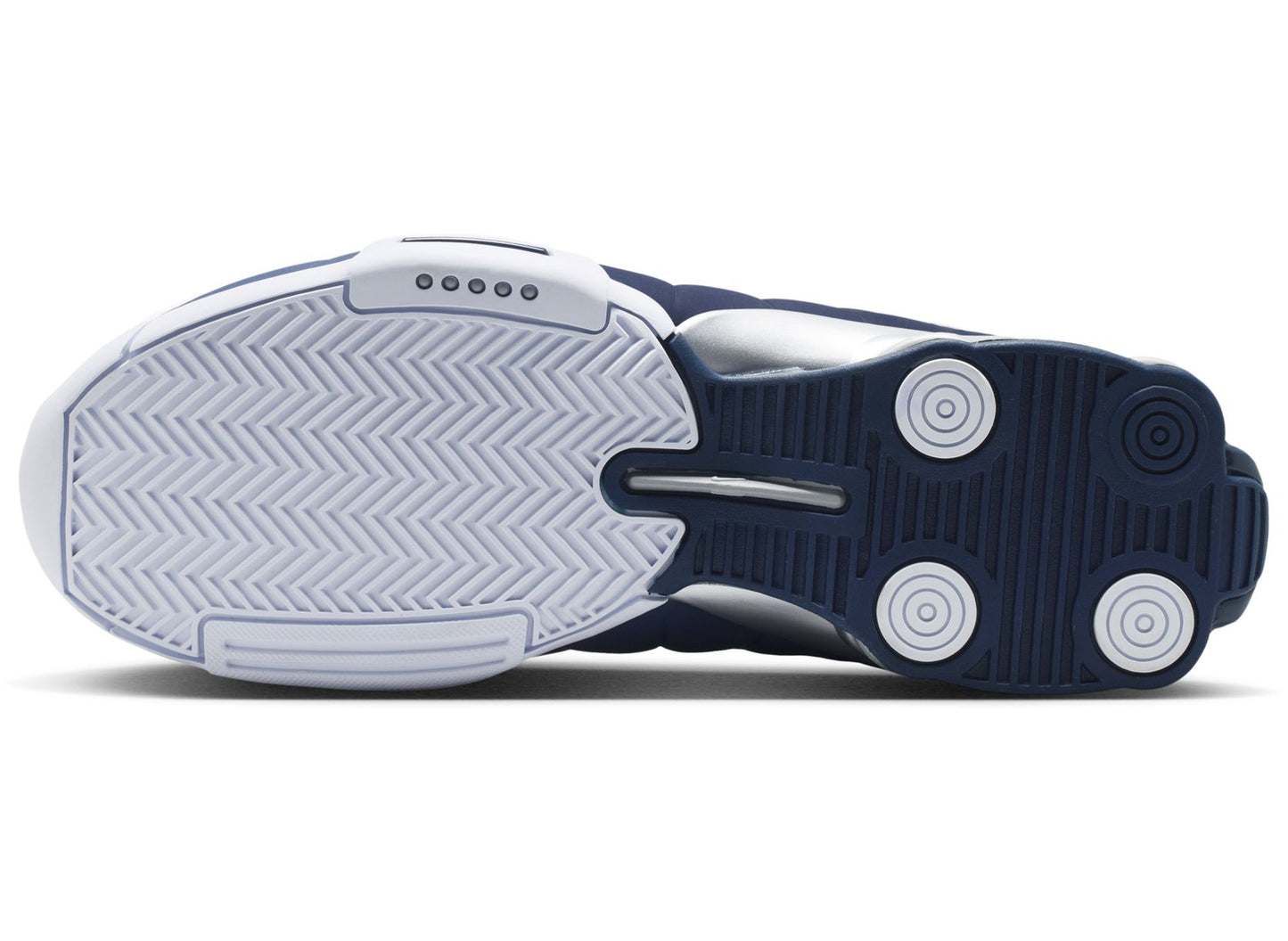 Nike Shox BB4 in Weiß / Mitternachtsblau