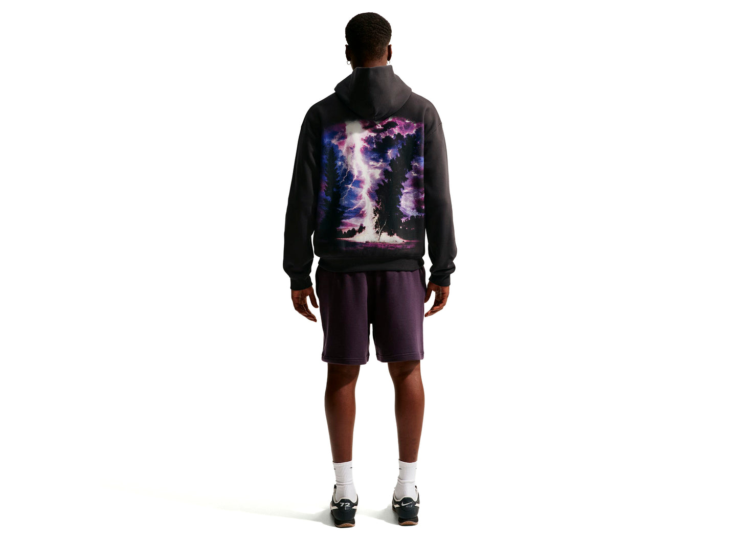 Nike Solo Swoosh Pullover Hoodie in Off Noir — view 2