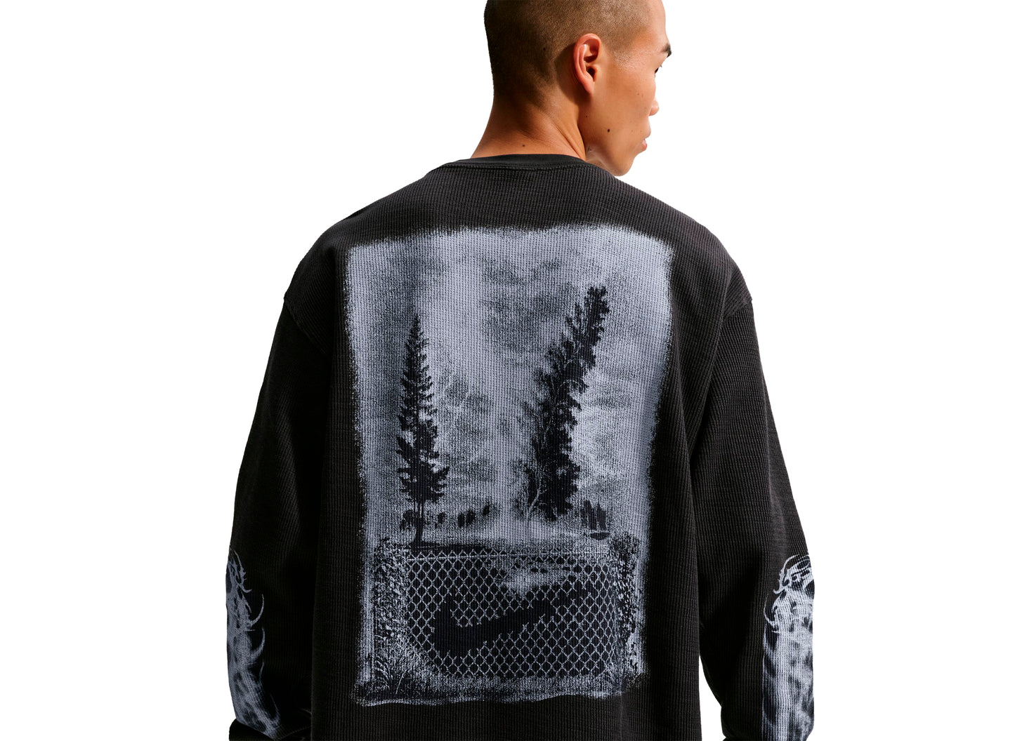 Nike Sportswear Thermal Top in Off Noir — view 4