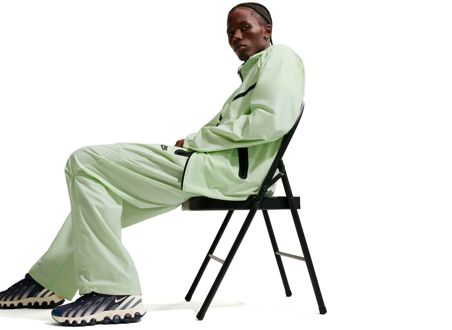 Nike Tech Dri-FIT Woven Pants in Light Liquid Lime — view 5