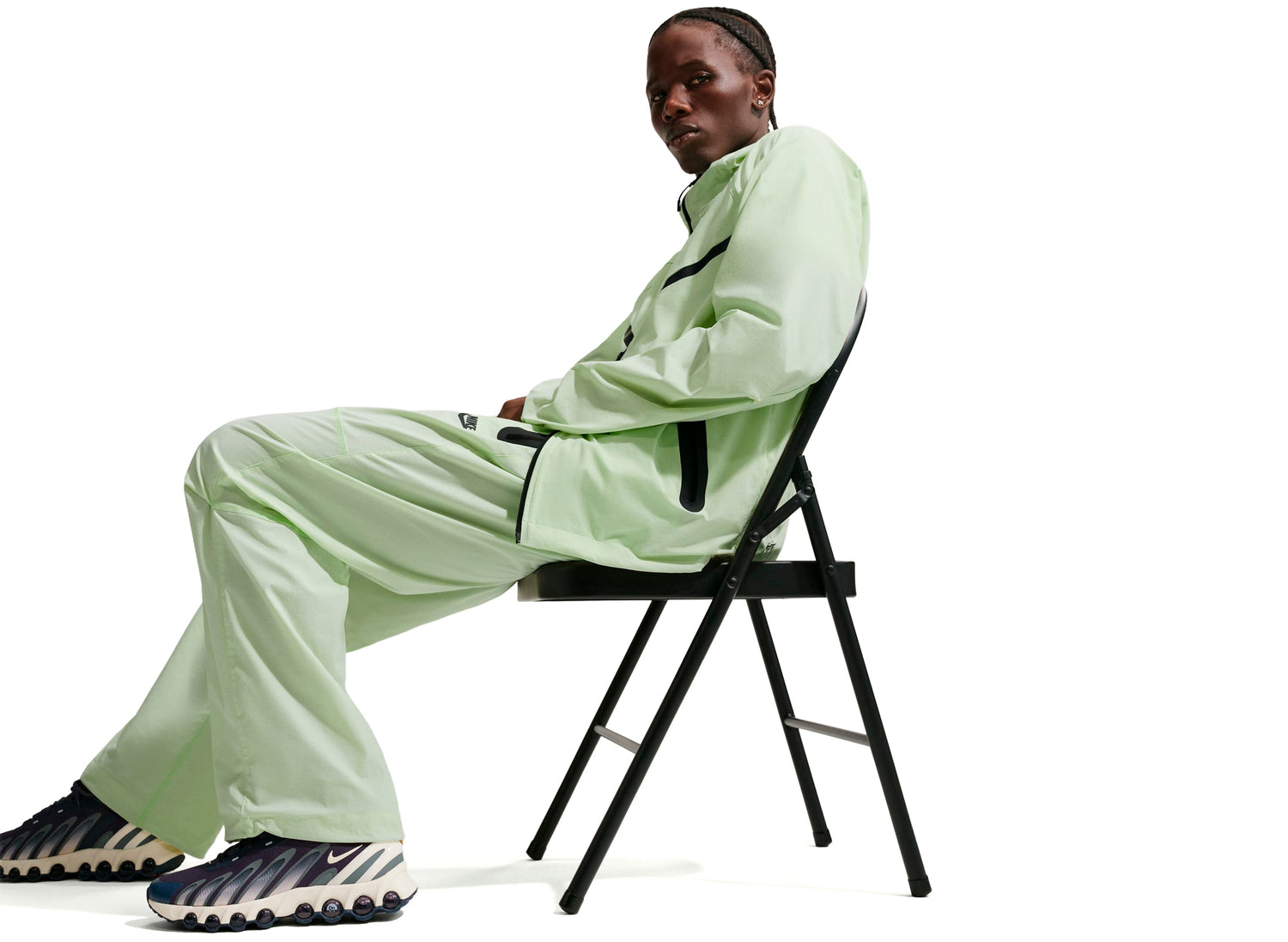 Nike Tech Dri-FIT Woven Pants in Light Liquid Lime — view 5