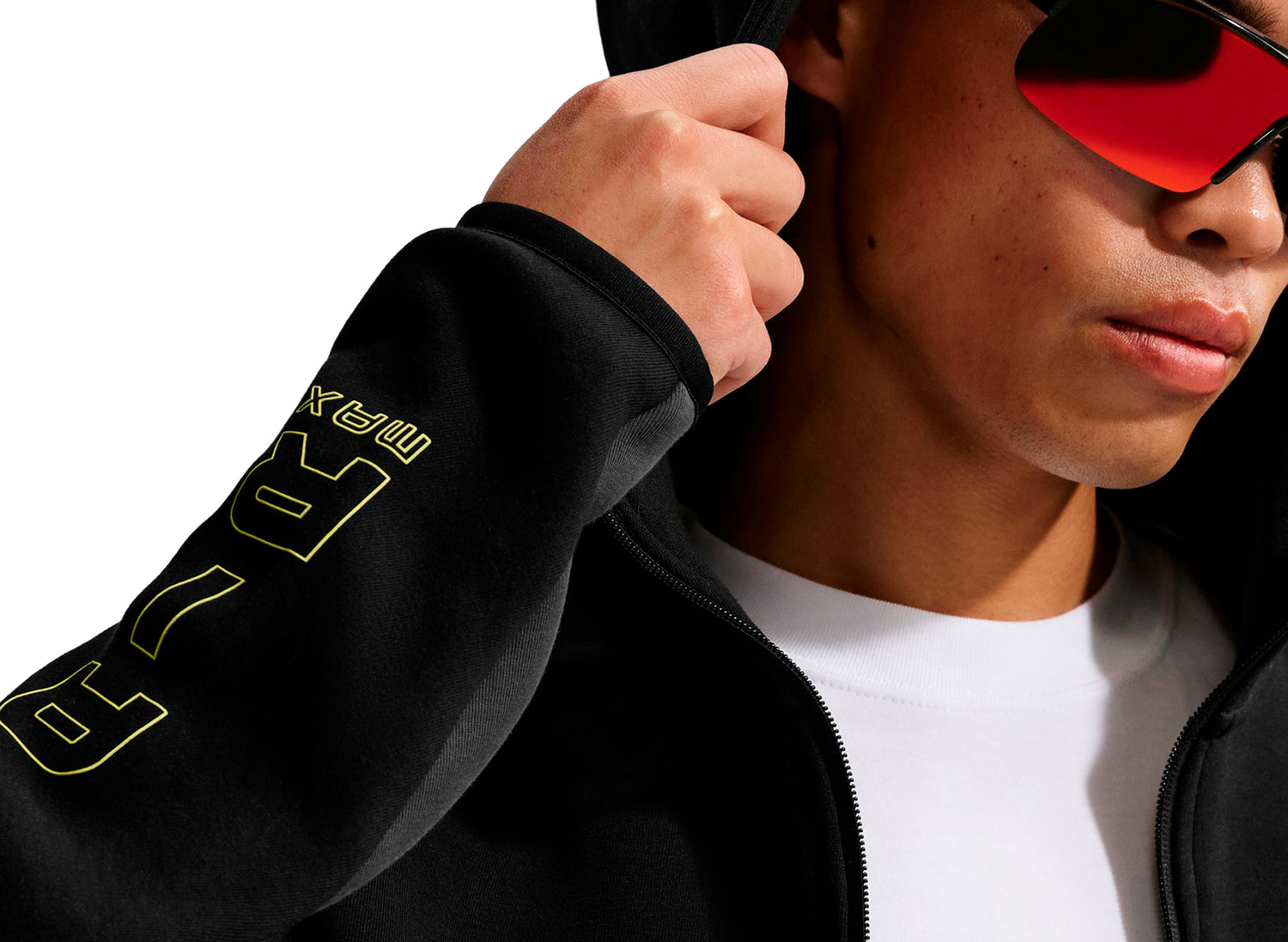 Nike Tech Fleece Full-Zip Windrunner Jacket in Black — view 6