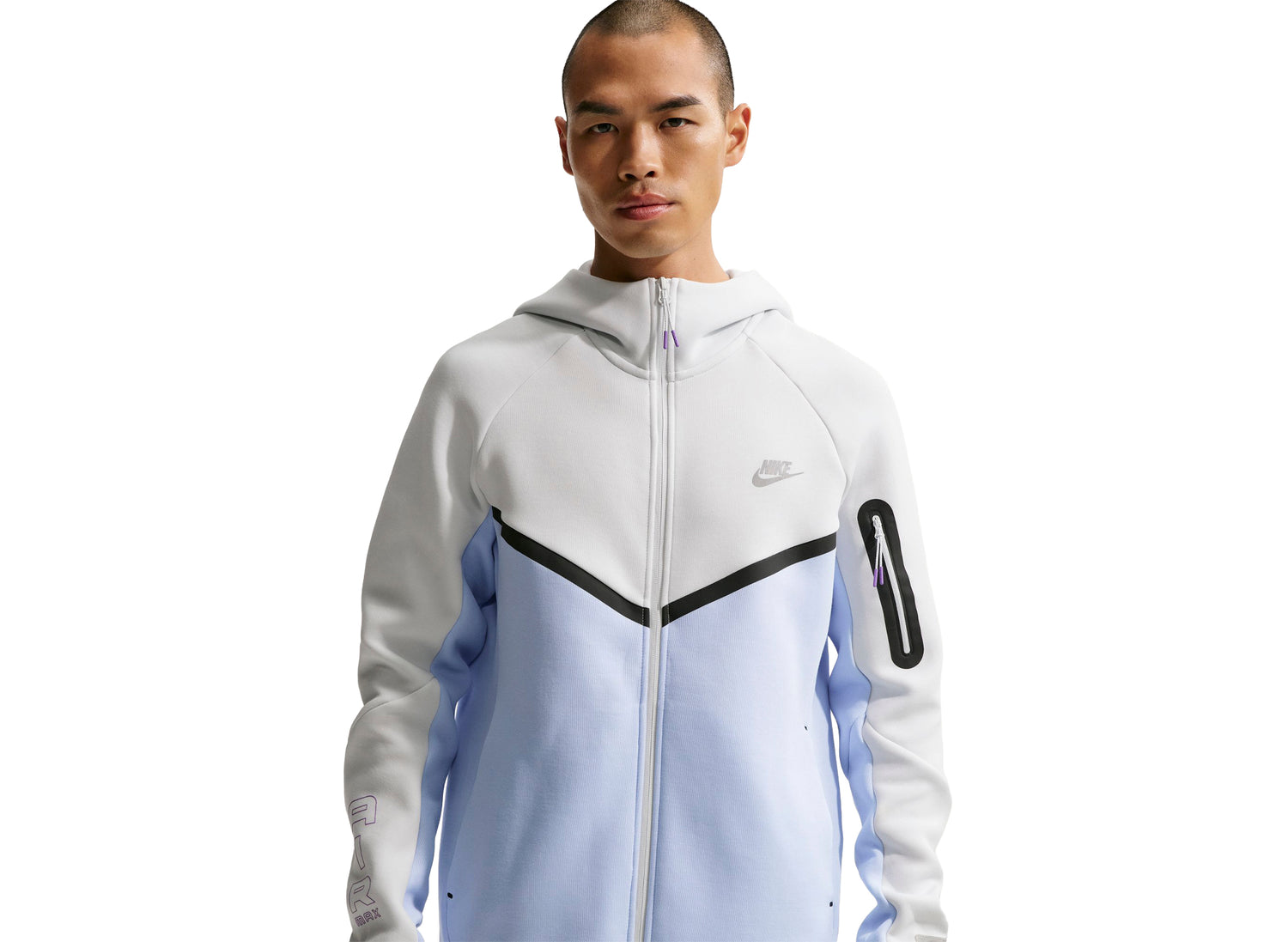 Nike Tech Fleece Full-Zip Windrunner Jacket in Off White — view 3