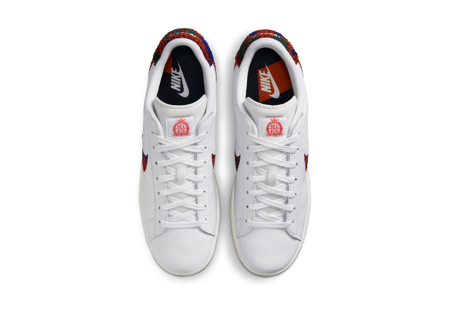 Nike Tennis Classic Premium Terry in White / Safety Orange