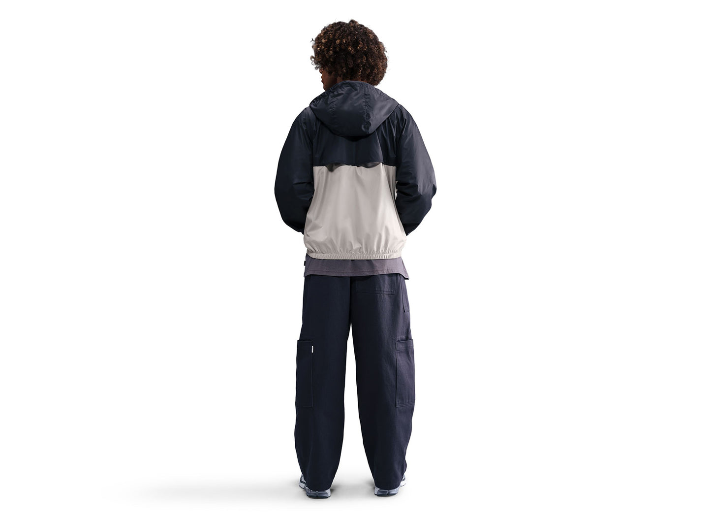Nike Windrunner Lined Jacket in Black / Cream — view 2
