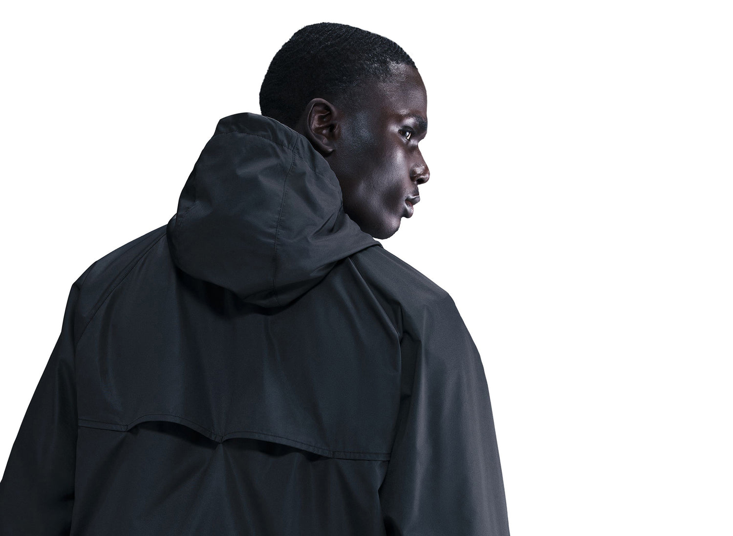 Nike Windrunner Lined Jacket in Black / White — view 4