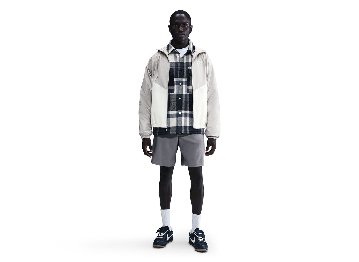 Nike Windrunner Lined Jacket in Light Iron Ore / Sail