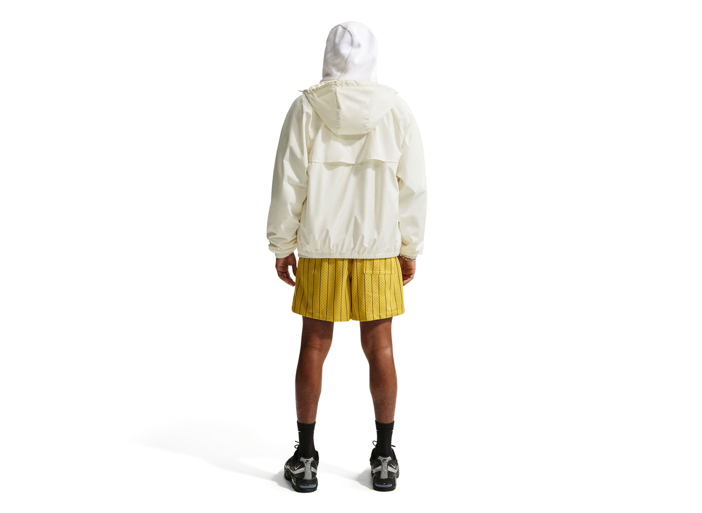 Nike Windrunner Lined Jacket in Sail / Black — view 2