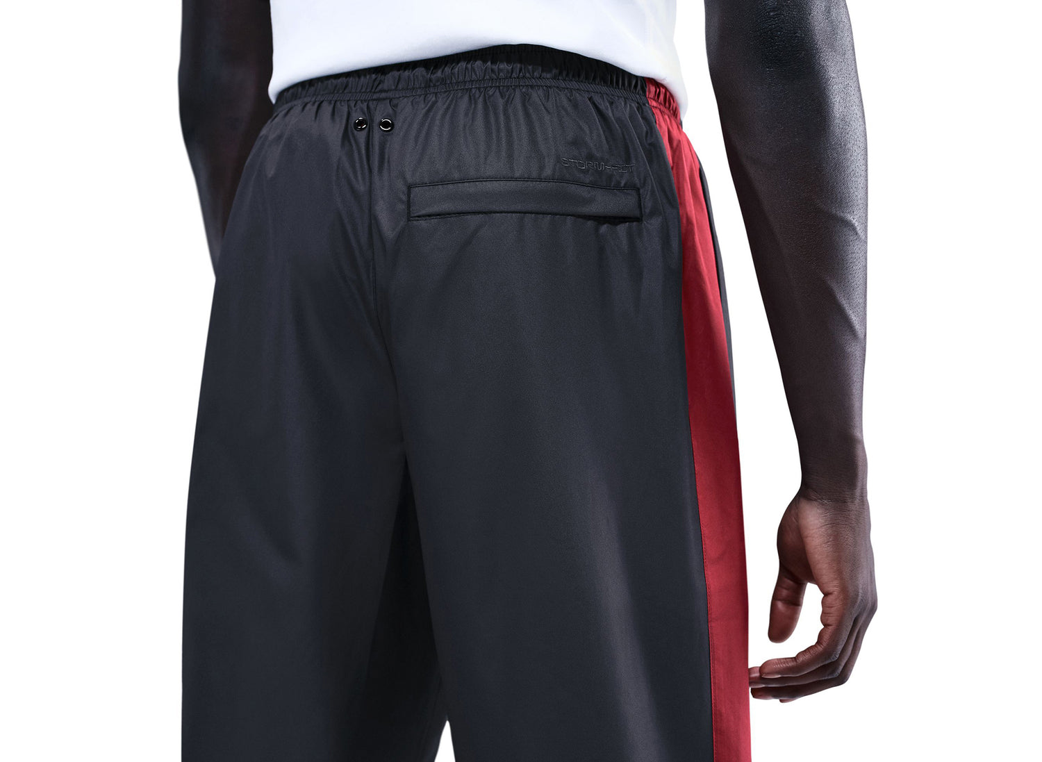 Nike Windrunner Lined Pants in Black / Team Crimson — view 4