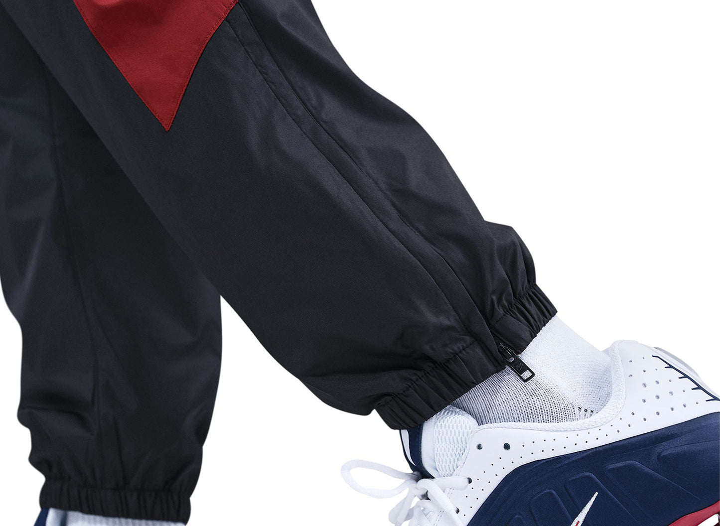 Nike Windrunner Lined Pants in Black / Team Crimson — view 6