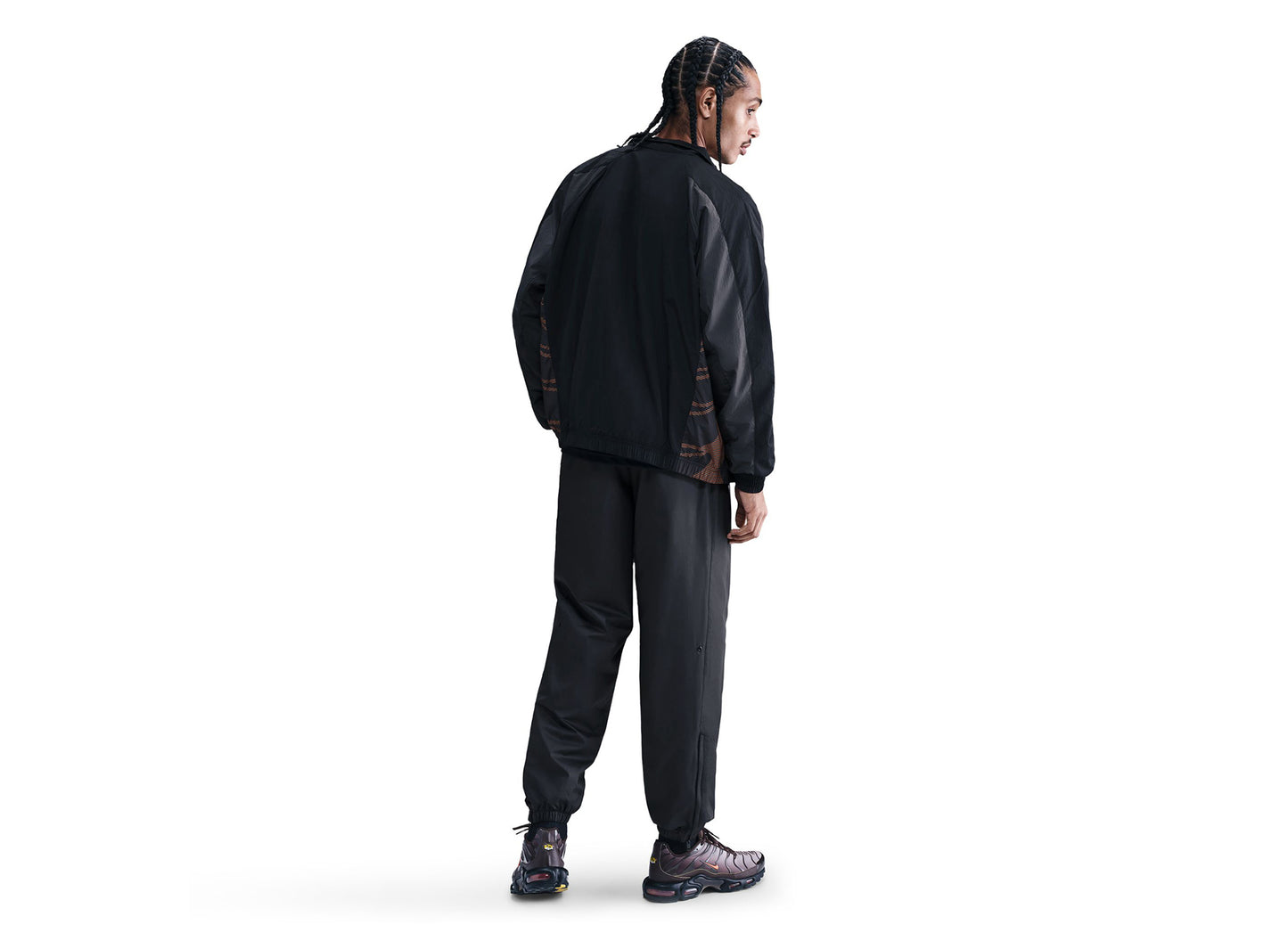 Nike Windrunner Lined Pants in Black / White — view 2