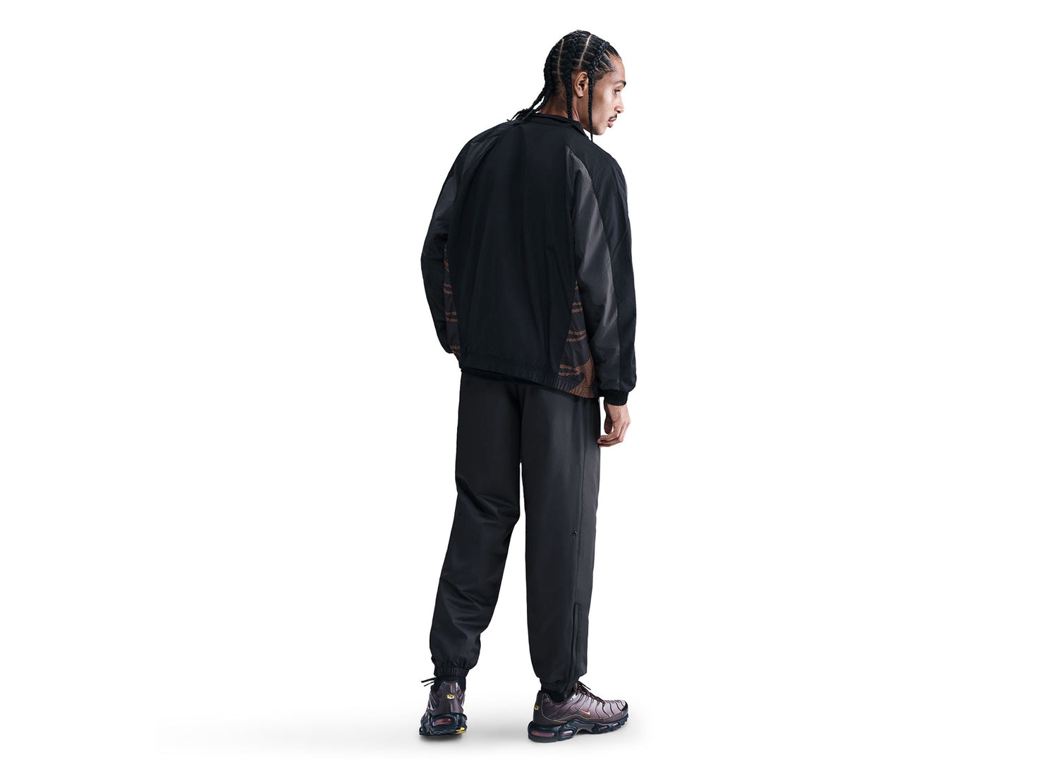 Nike Windrunner Lined Pants in Black / White — view 2