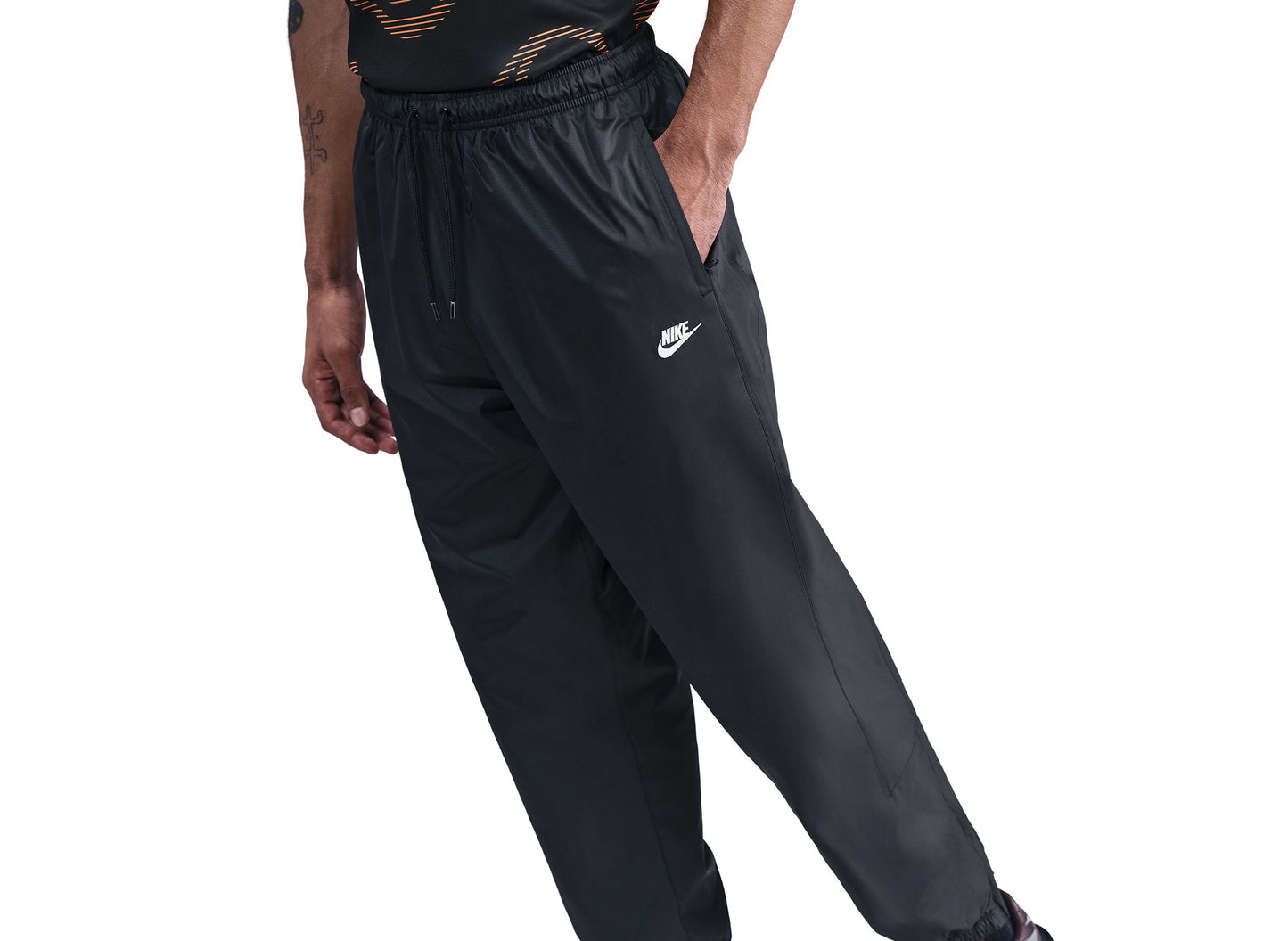 Nike Windrunner Lined Pants in Black / White — view 3