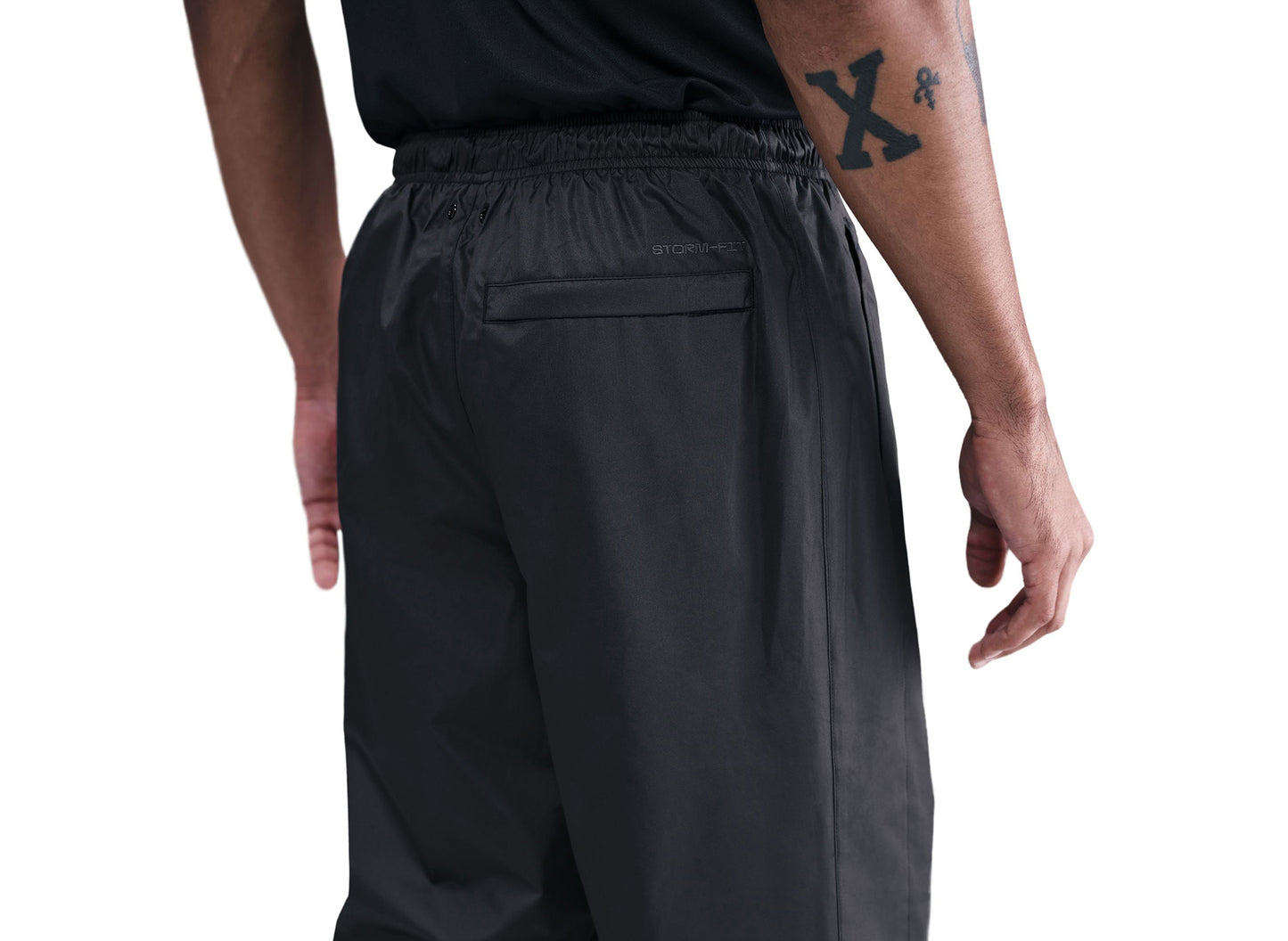 Nike Windrunner Lined Pants in Black / White — view 4