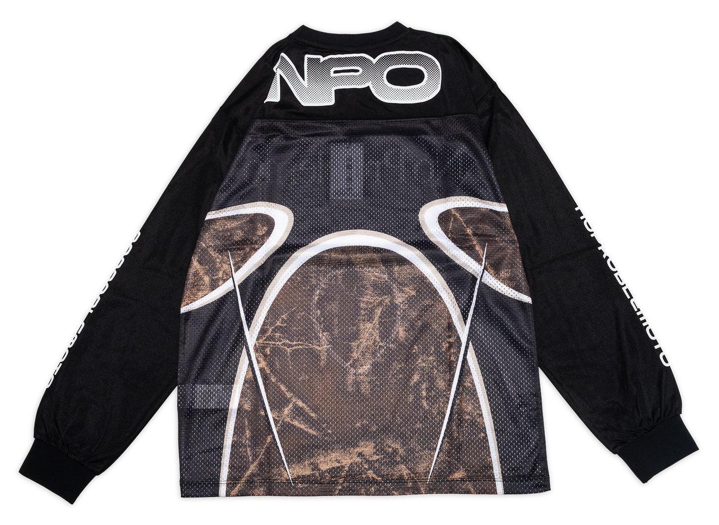 No Problemo Alien Long Sleeve Moto Shirt in Black — view 2