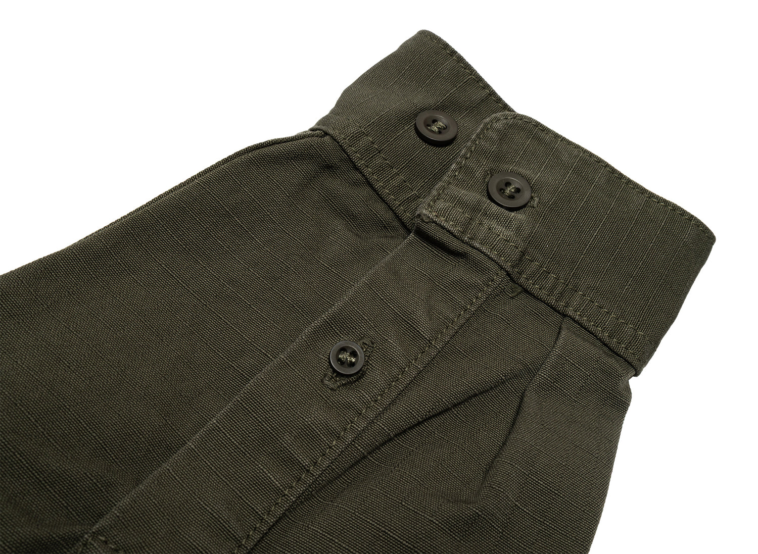 No Problemo Mini Problemo Long Sleeve Work Shirt in Olive — view 3