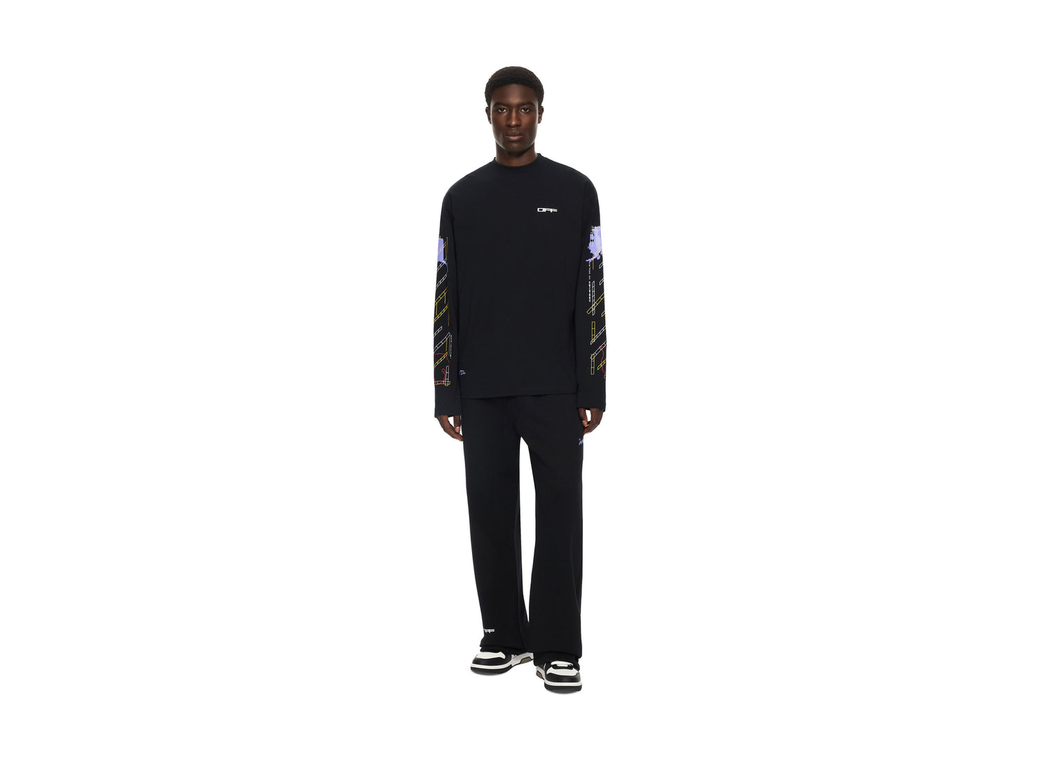 OFF-WHITE Archigeography Arrow Sweatpant in Black — view 2