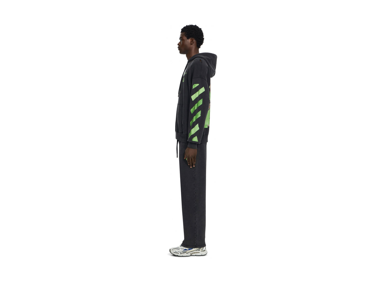 OFF-WHITE Bacco Arrow Skate Hoodie in Garment Dyed + Fad — view 3