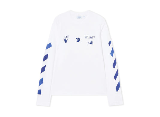 OFF-WHITE Bacco Arrow Skate Long Sleeve T-Shirt in White — view 1