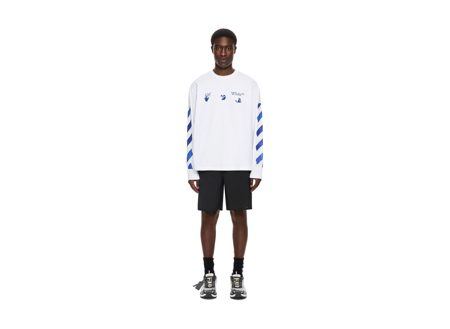 OFF-WHITE Bacco Arrow Skate Long Sleeve T-Shirt in White — view 2
