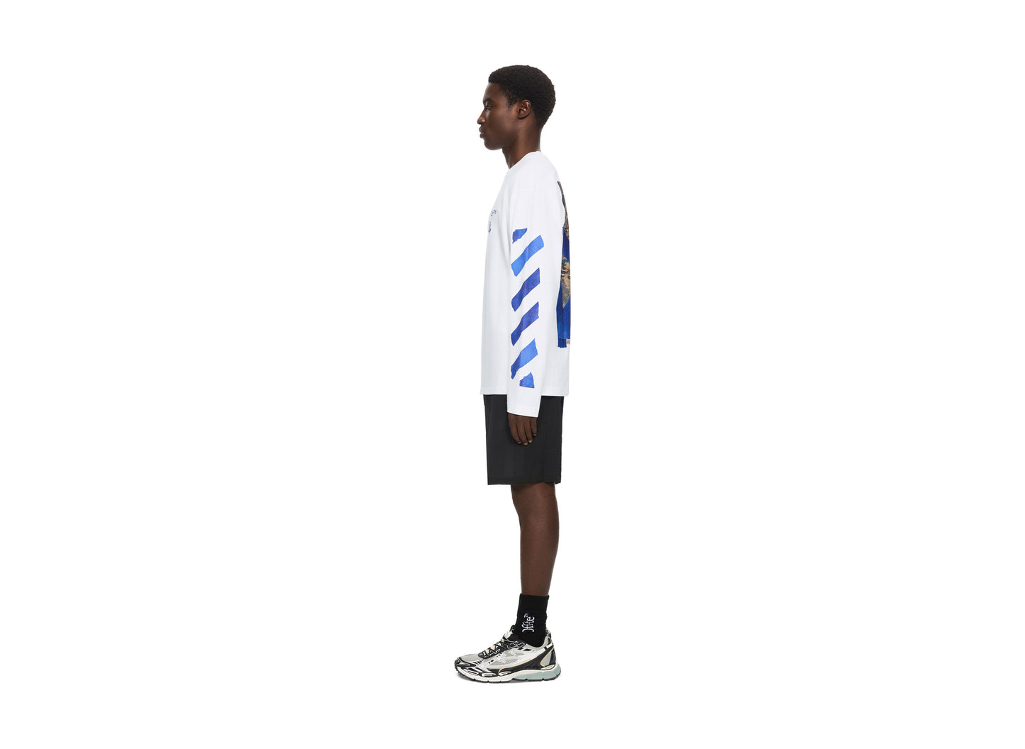 OFF-WHITE Bacco Arrow Skate Long Sleeve T-Shirt in White — view 3