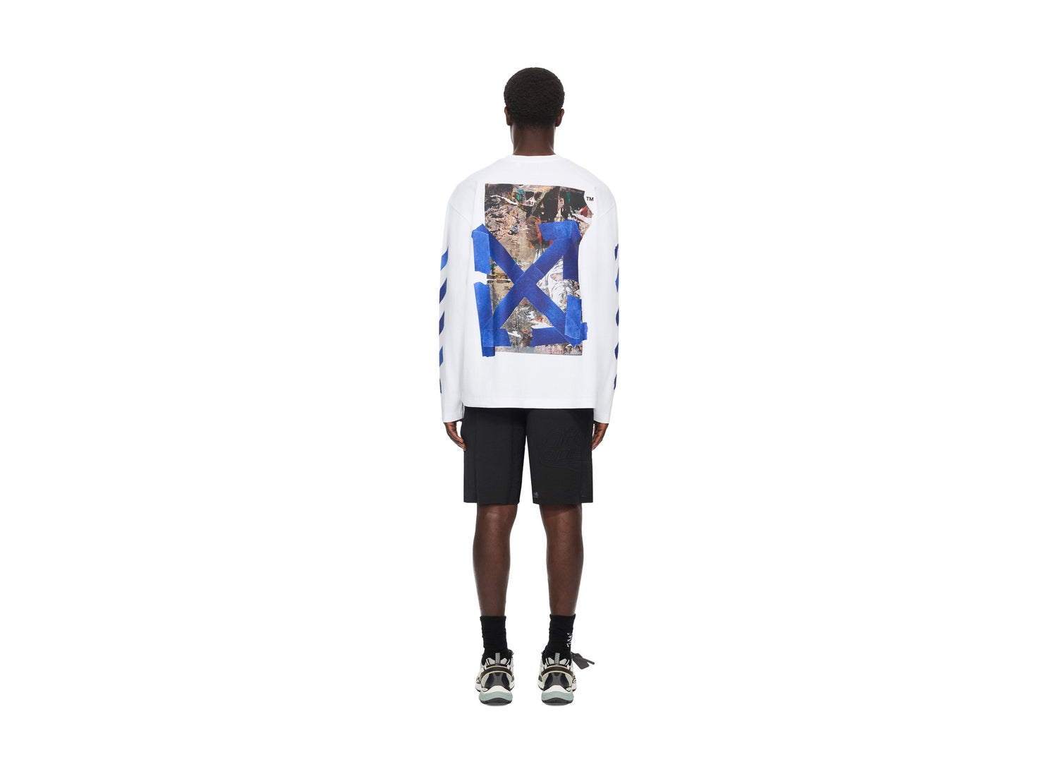 OFF-WHITE Bacco Arrow Skate Long Sleeve T-Shirt in White — view 4