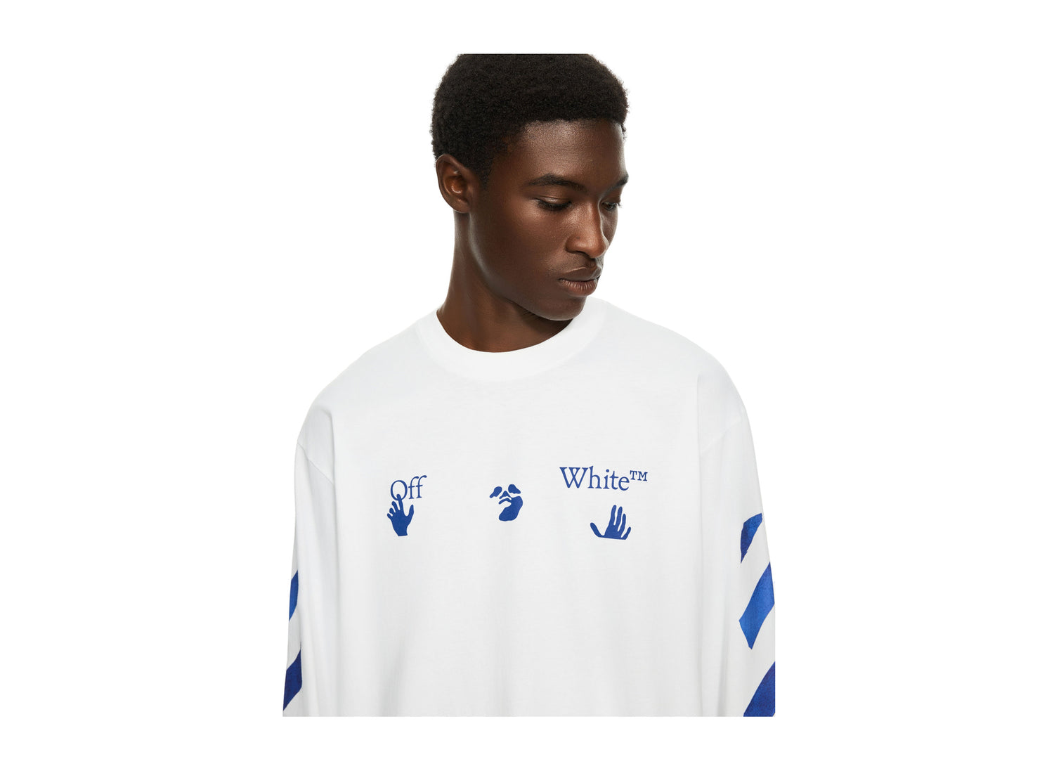 OFF-WHITE Bacco Arrow Skate Long Sleeve T-Shirt in White — view 5