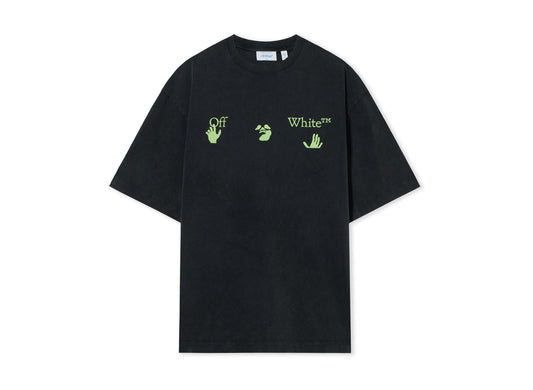 OFF-WHITE Bacco Arrow Skate Short Sleeve T-Shirt in Vintage Black — view 1