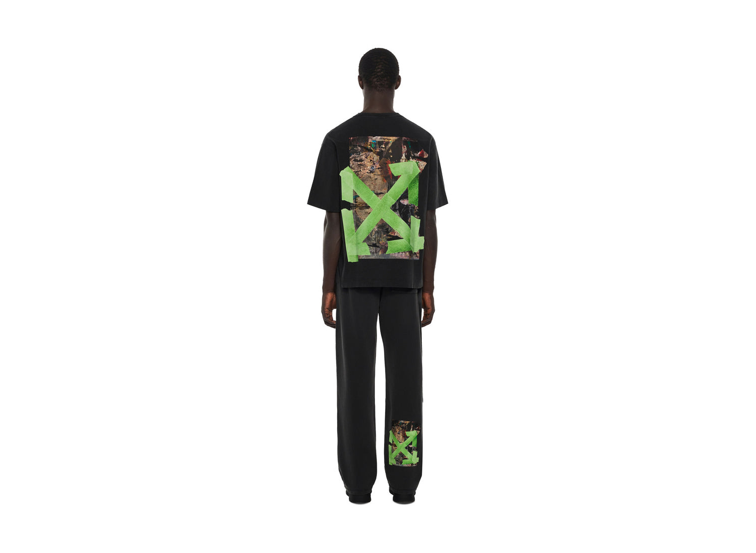 OFF-WHITE Bacco Arrow Skate Short Sleeve T-Shirt in Vintage Black — view 4