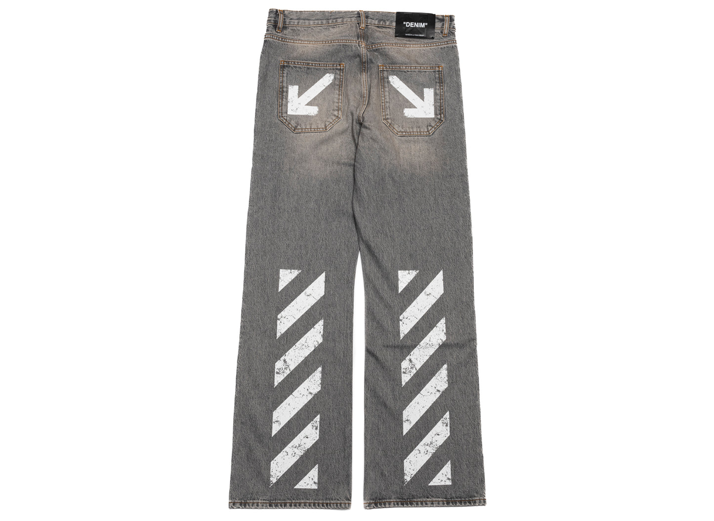 OFF-WHITE Half Arrow Diag Slim Relax Jeans in Sun Faded Grey