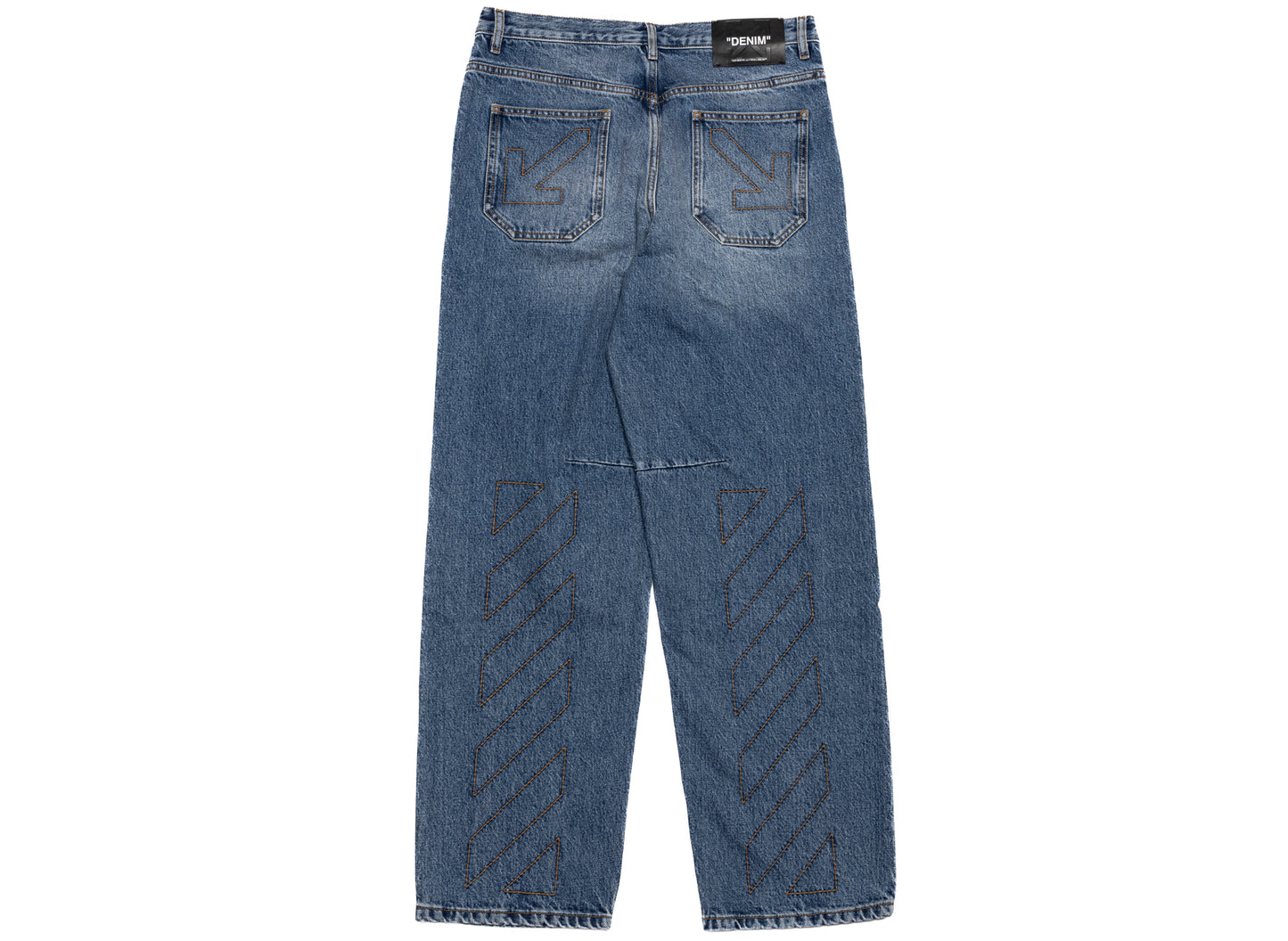 OFF-WHITE Half Arrow Relax Tapered Jeans in Light Medium Blue