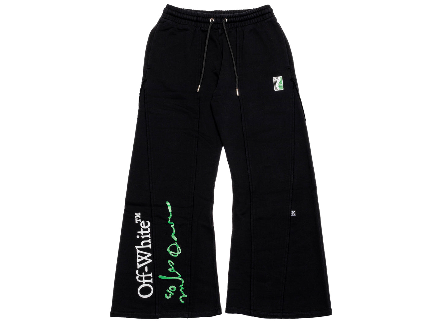 OFF-WHITE MD League Intarsia Slouchy Sweatpant in Black
