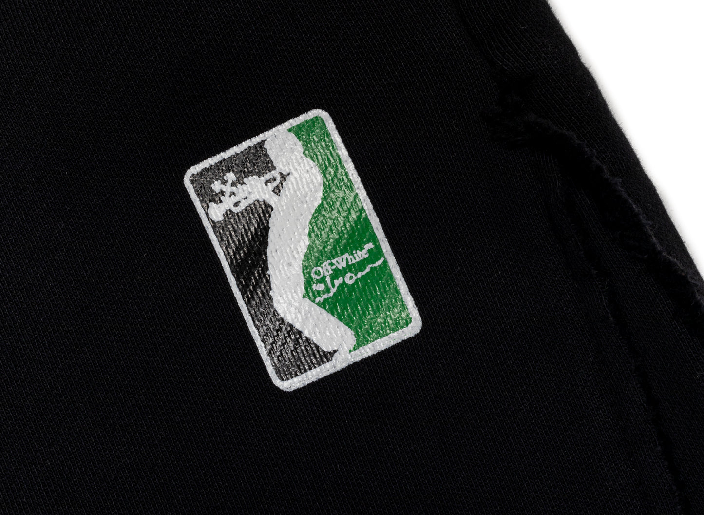 OFF-WHITE MD League Intarsia Slouchy Sweatpant in Black