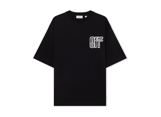 OFF-WHITE Motion Arrow Skate Short Sleeve T-Shirt in Black — view 1