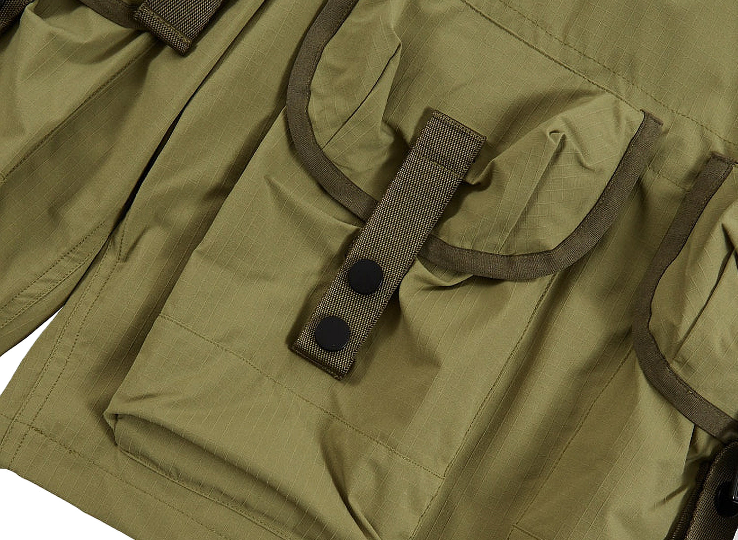 Paper Planes Alice Pack Ripstop Cargo Short in Green Moss — view 4