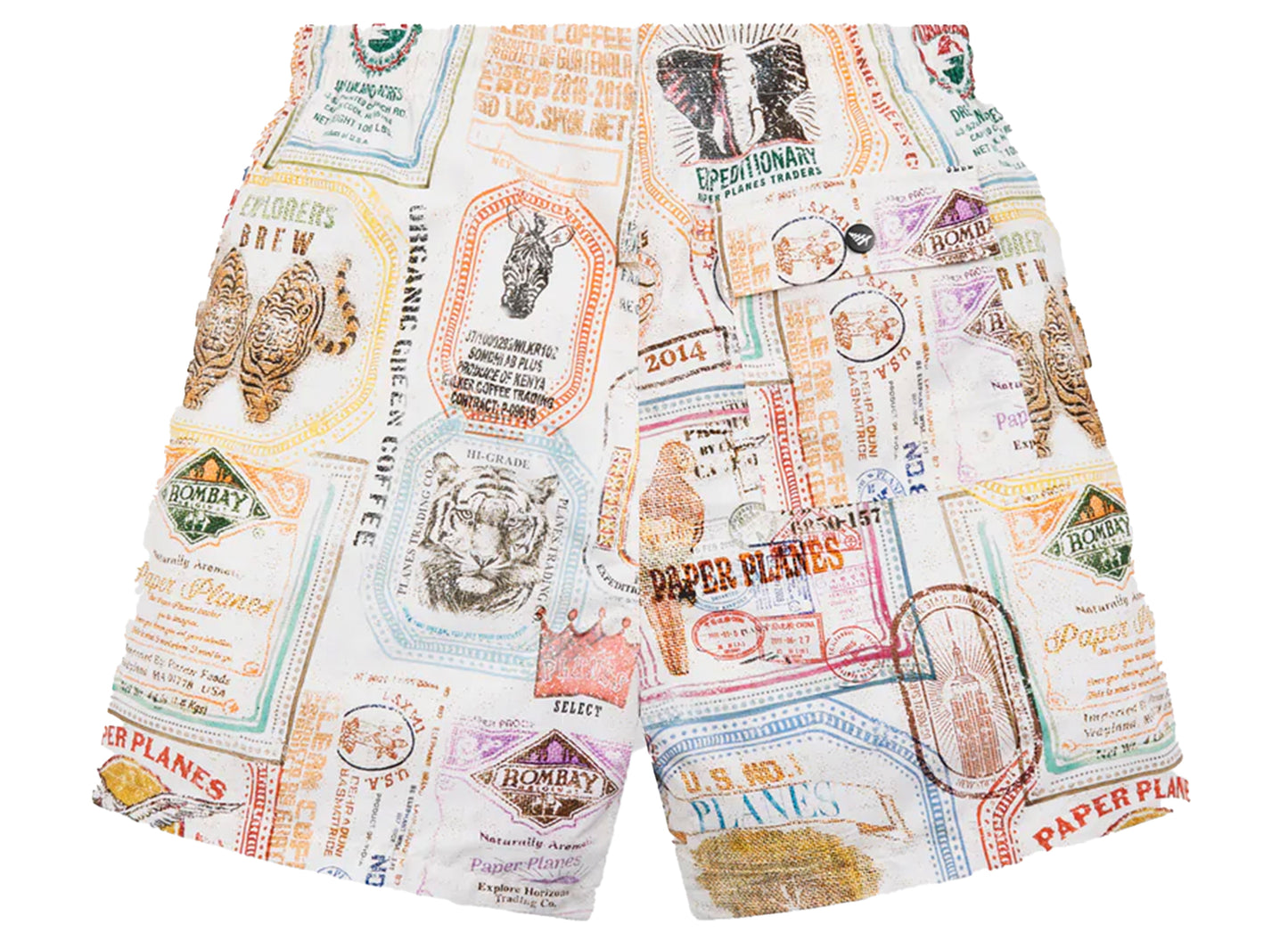 Paper Planes Sack Stamps Printed Swim Trunks - view 3