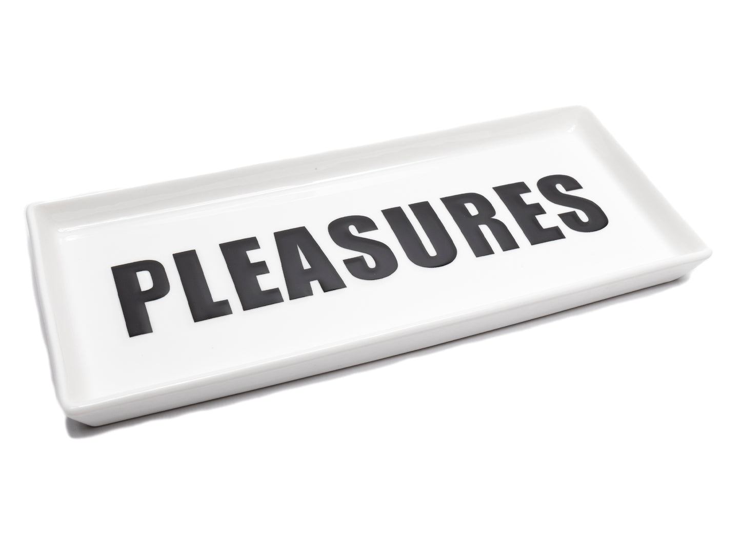 Pleasures Ceramic Tray in White