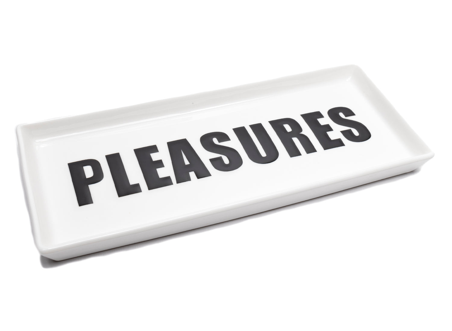 Pleasures Ceramic Tray in White