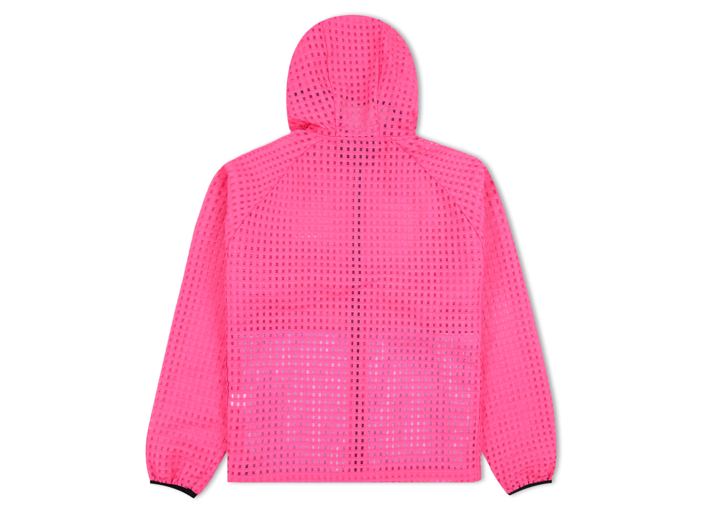 Pleasures System Plaid Hooded Jacket in Pink — view 2